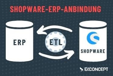 Grafik zum Datentransfer ERP-Shopware