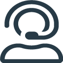 Icon Person mit Headset für Digitaler Kundenservice