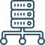 zentraler Server-Icon für B2C-Commerce mit Online-Shop von Shopware