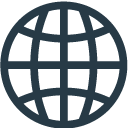 Globus Icon für E-Commerce im Geschäftskundenbereich