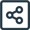 3 Punkte verbinden-Icon für Lösungen bei Datenintegrations-Projekten